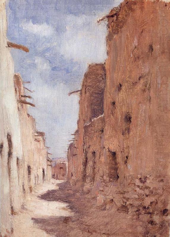 A Street in Laghouat,Algeria, Etienne Dinet